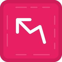 Trend Line Filled Icon vector