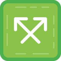 Intersect Line Filled Icon vector