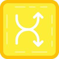 Shuffle Line Filled Icon vector