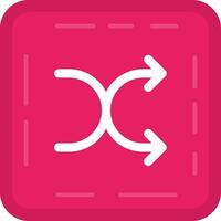 Shuffle Line Filled Icon vector