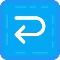 U turn Line Filled Icon vector