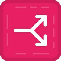 Split Line Filled Icon vector