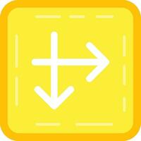 Intersect Line Filled Icon vector