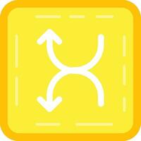 Shuffle Line Filled Icon vector