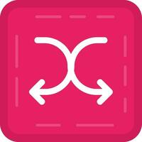 Shuffle Line Filled Icon vector