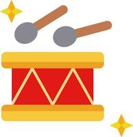 Drum Line Filled Icon vector