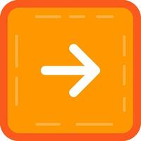 Right arrow Line Filled Icon vector
