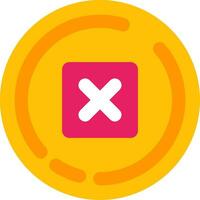 Delete Line Filled Icon vector