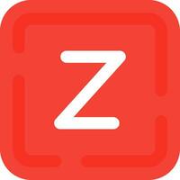 Letter z Line Filled Icon vector