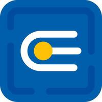 Endpoint Line Filled Icon vector