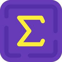 Summation Line Filled Icon vector