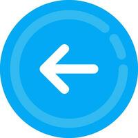 Left arrow Line Filled Icon vector