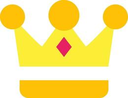 Crown Line Filled Icon vector