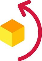 Rotate left Line Filled Icon vector