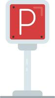 Parking Line Filled Icon vector