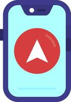 Direction Line Filled Icon vector