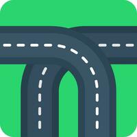 Crossing Line Filled Icon vector