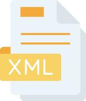 Xml Line Filled Icon vector