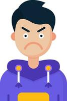 Angry Line Filled Icon vector