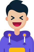 Laugh Line Filled Icon vector