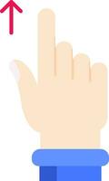 Swipe Up Line Filled Icon vector