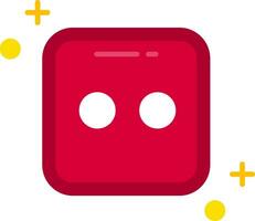 Dice two Line Filled Icon vector