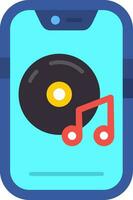 música jugador línea lleno icono vector