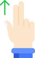 Two Fingers Up Line Filled Icon vector