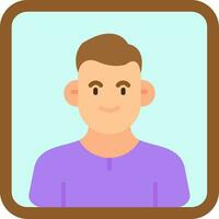 Portrait Line Filled Icon vector