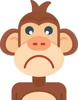 Sad Line Filled Icon vector