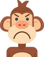 Angry Line Filled Icon vector