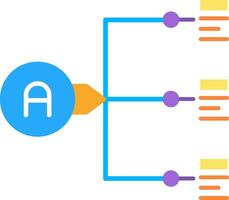 Relation Line Filled Icon vector