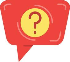 Question Line Filled Icon vector