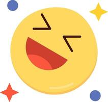 Laugh Line Filled Icon vector