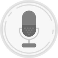 Microphone Line Filled Icon vector