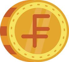 Swiss franc Line Filled Icon vector