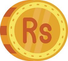 Rupee Line Filled Icon vector