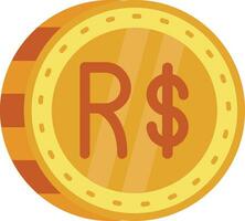 Brazilian real Line Filled Icon vector