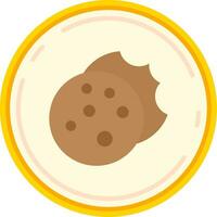 icono lleno de línea de galletas vector