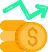 Profits Line Filled Icon vector