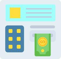 Atm machine Line Filled Icon vector