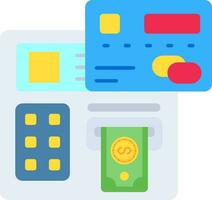 Atm Line Filled Icon vector