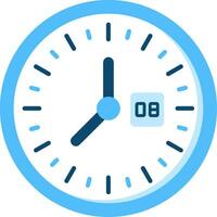 Clock Line Filled Icon vector