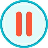 Pause Line Filled Icon vector