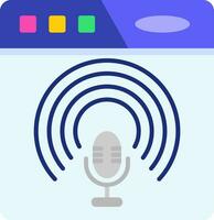 podcast Line Filled Icon vector