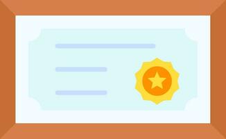 Certificate Line Filled Icon vector