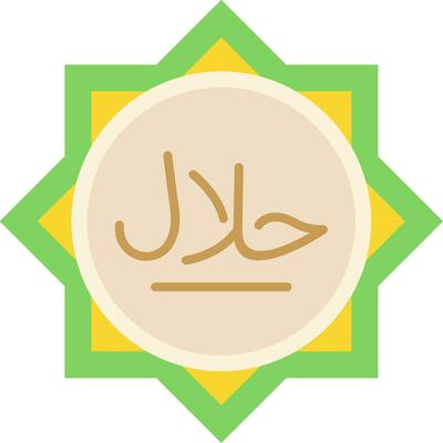 Halal Line Filled Icon