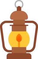 Oil lamp Line Filled Icon vector