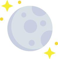 Moon Line Filled Icon vector