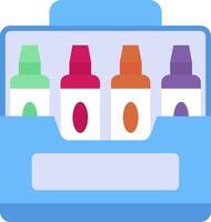 Colored pencils Line Filled Icon vector